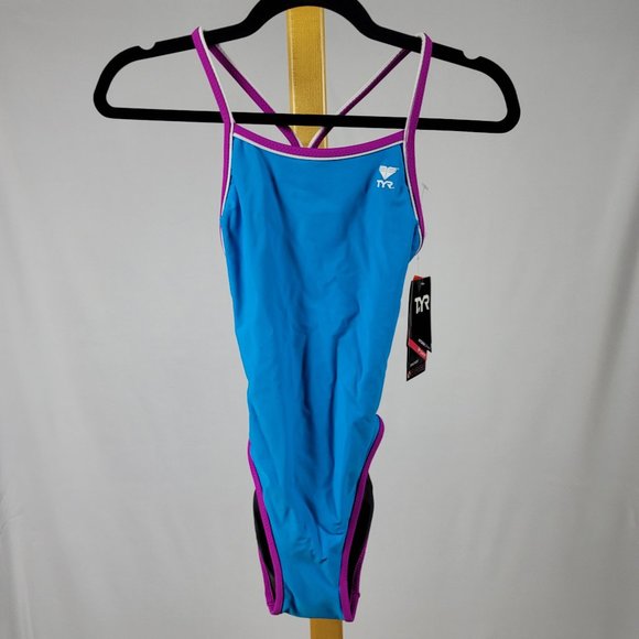 TYR Other - TYR reversible racing swimsuit swim wear spandex training swim suit double side